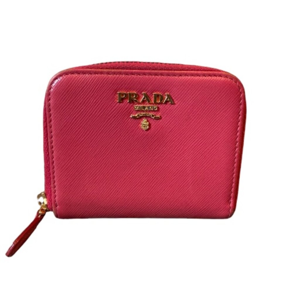 Prada Pink Wallet with Gold Accents - EUC with Box